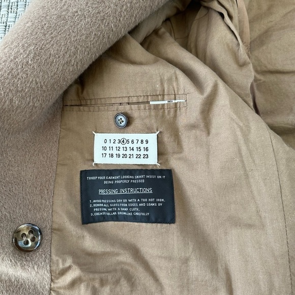 MM6 Maison Martin Margiela Tan Pea Coat - Picture 12 of 16